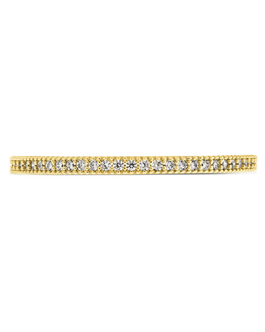 Sterling Silver 1.5mm Thin CZ Band Ring - Sterling Forever