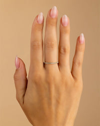 Sterling Silver 1.5mm Thin CZ Band Ring - Sterling Forever