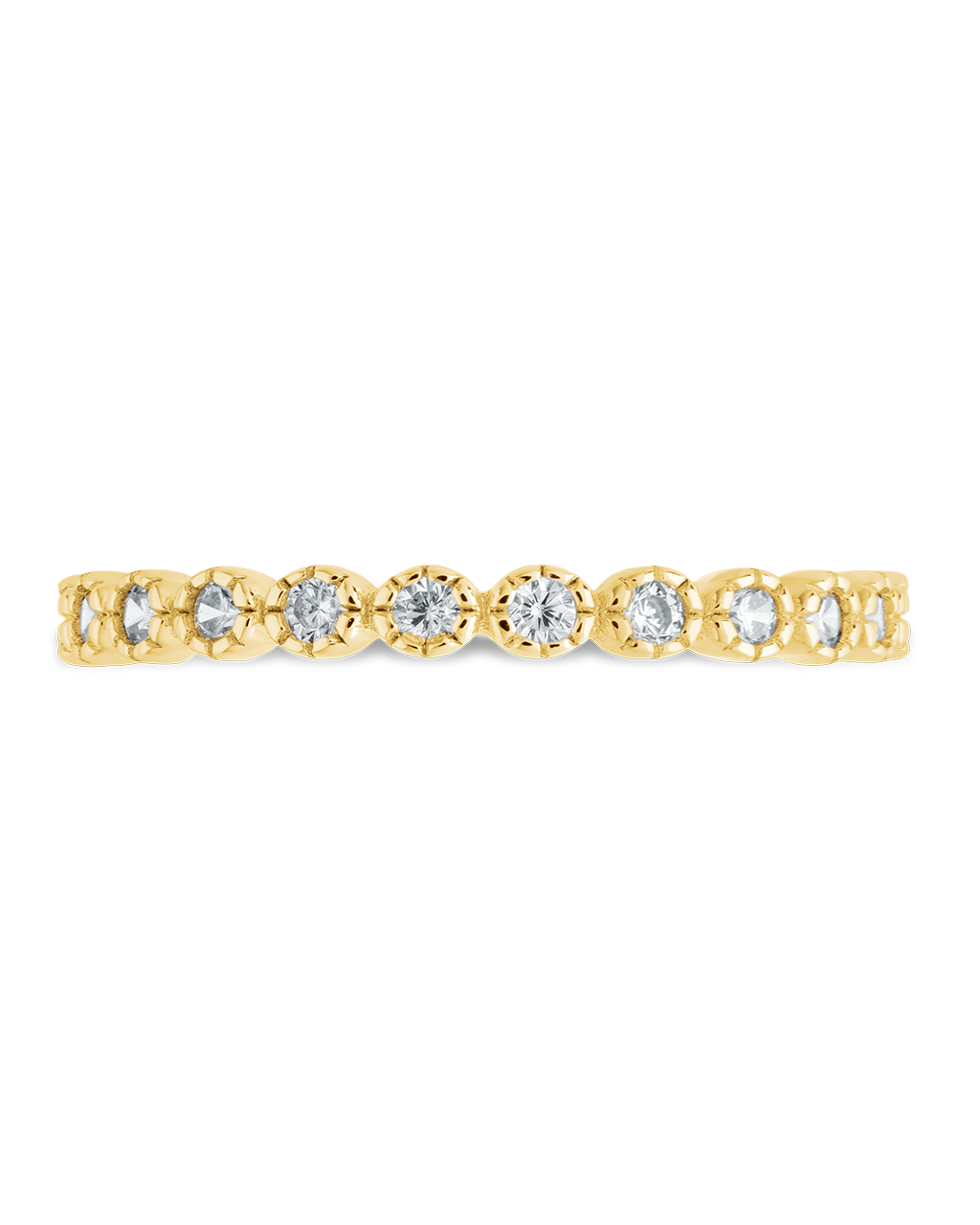 Sterling Silver Crystal Glow Eternity Ring