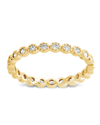 Sterling Silver Crystal Glow Eternity Ring