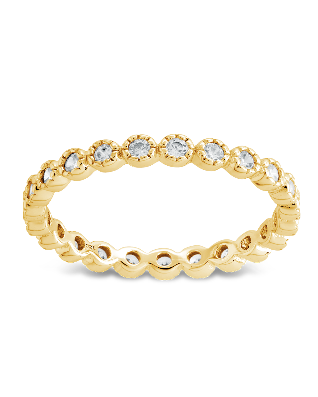 Sterling Silver Crystal Glow Eternity Ring
