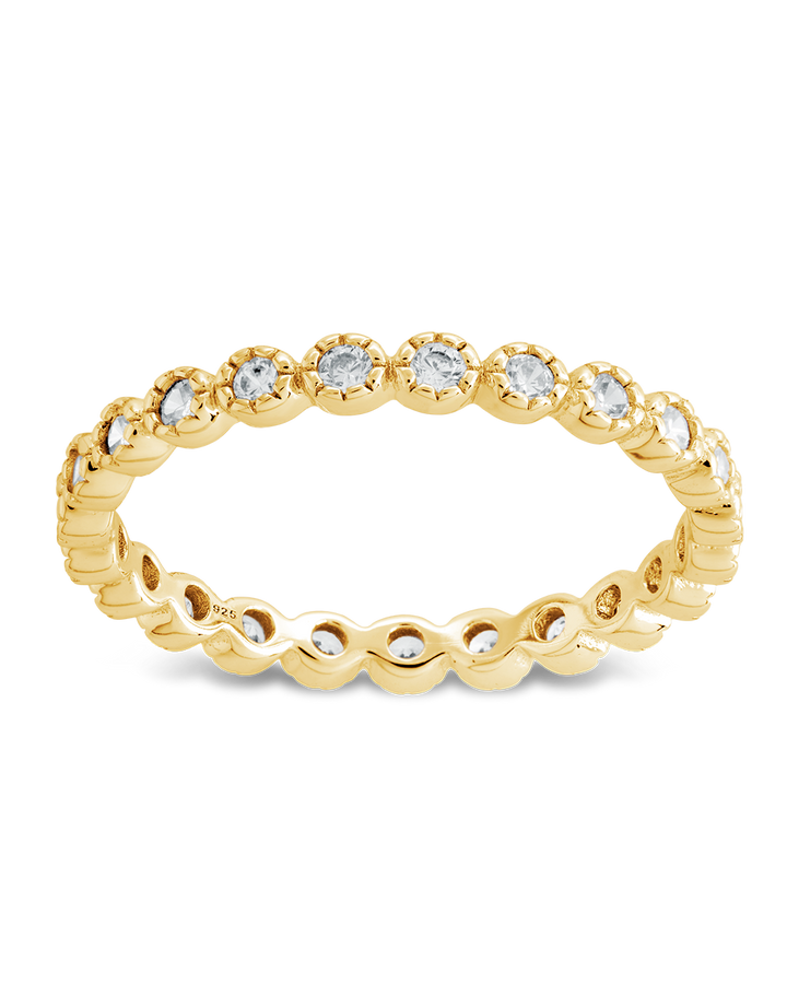 Sterling Silver Crystal Glow Eternity Ring