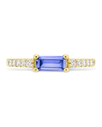 Sterling Silver Thin Aquamarine CZ Stacking Birthstone Ring - Sterling Forever
