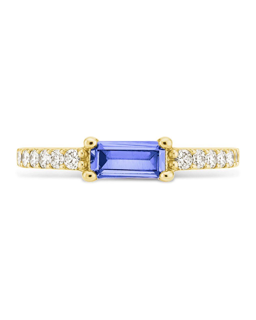 Sterling Silver Thin Aquamarine CZ Stacking Birthstone Ring - Sterling Forever