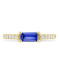 Sterling Silver Thin Sapphire CZ Stacking Birthstone Ring - Sterling Forever