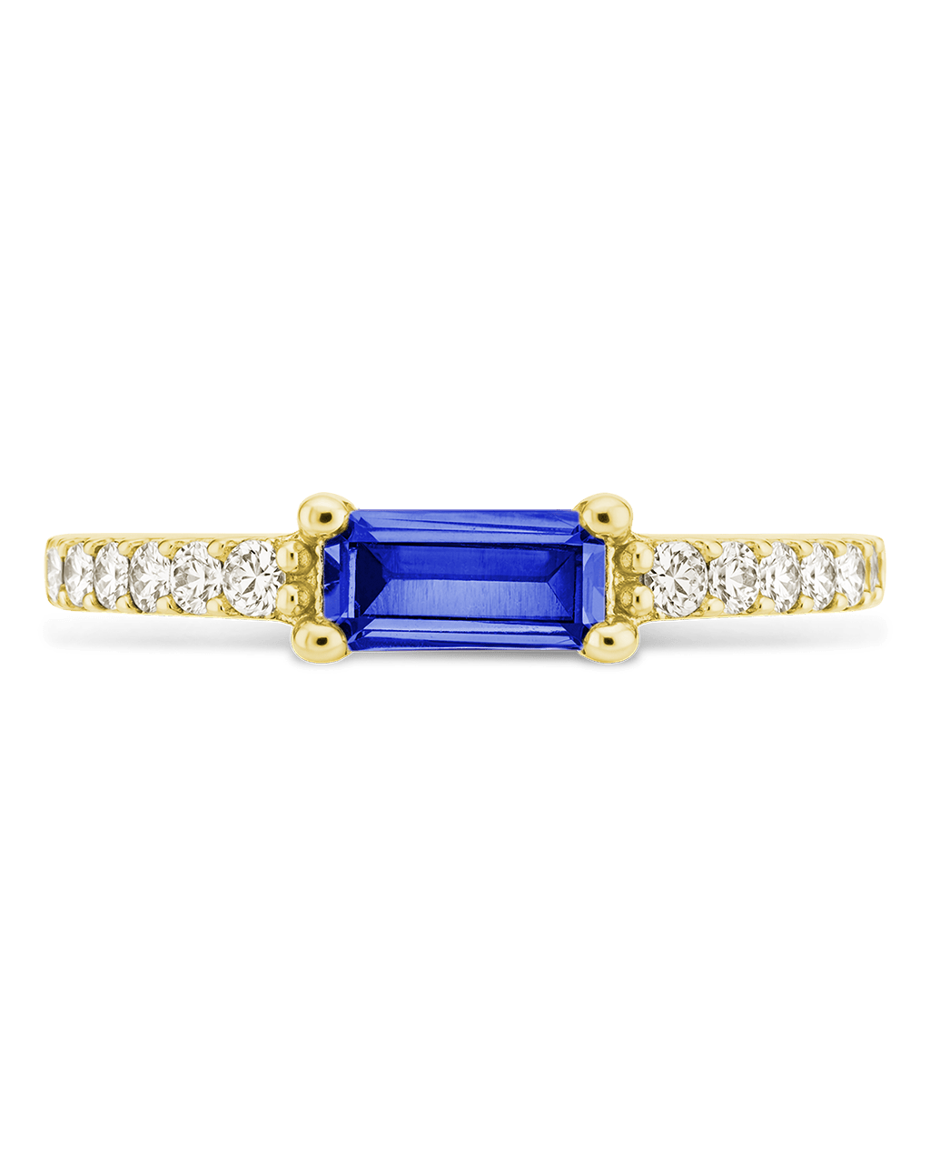 Sterling Silver Thin Sapphire CZ Stacking Birthstone Ring - Sterling Forever