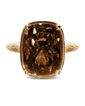 Sterling Silver Elongated Cushion Chocolate CZ Cocktail Ring - Sterling Forever