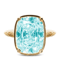 Sterling Silver Elongated Cushion Aquamarine CZ Cocktail Ring - Sterling Forever