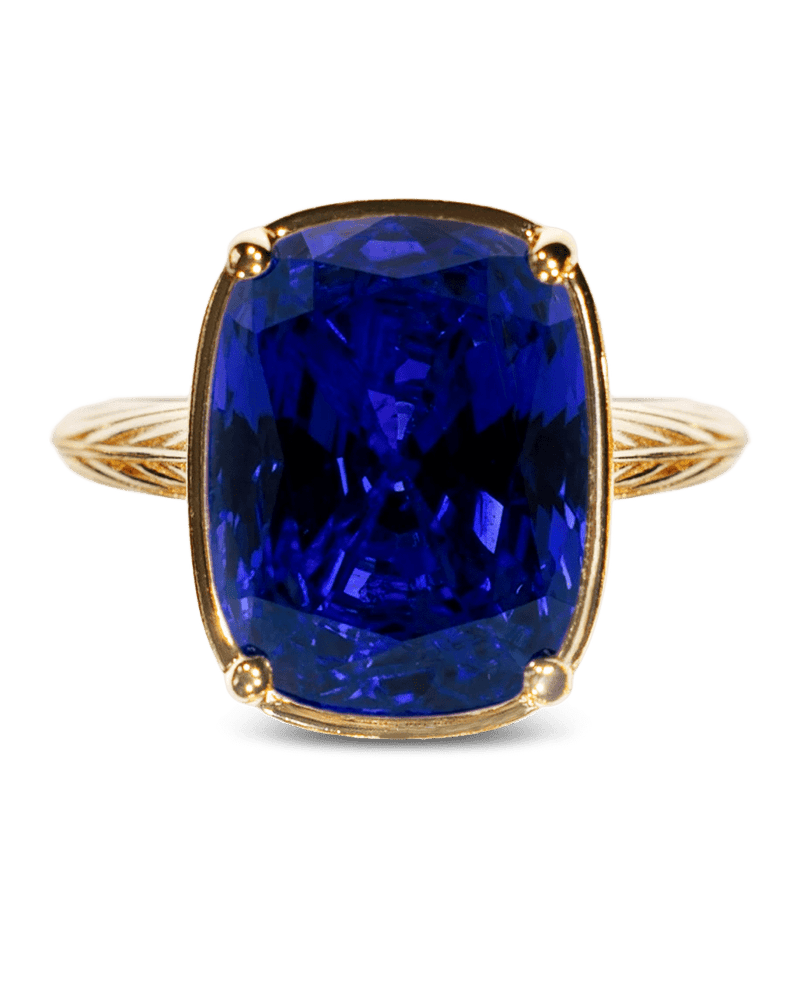 Sterling Silver Elongated Cushion Sapphire CZ Cocktail Ring - Sterling Forever