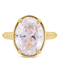 Sterling Silver Oval Cut CZ Cocktail Ring - Sterling Forever