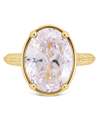 Sterling Silver Oval Cut CZ Cocktail Ring - Sterling Forever