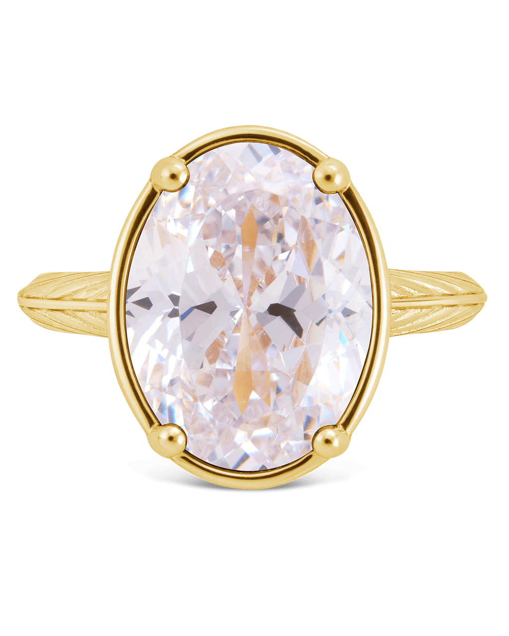 Sterling Silver Oval Cut CZ Cocktail Ring - Sterling Forever