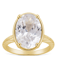 Sterling Silver Oval Cut CZ Cocktail Ring - Sterling Forever