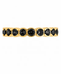 Sterling Silver Black Helene Bezel Eternity Band Ring