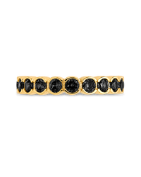 Sterling Silver Black Helene Bezel Eternity Band Ring