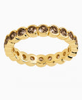 Sterling Silver Chocolate Helene Bezel Eternity Band Ring
