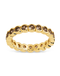 Sterling Silver Chocolate Helene Bezel Eternity Band Ring