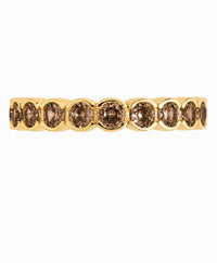 Sterling Silver Chocolate Helene Bezel Eternity Band Ring