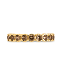 Sterling Silver Chocolate Helene Bezel Eternity Band Ring