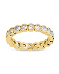 Sterling Silver Clear Helene Bezel Eternity Band Ring