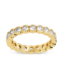 Sterling Silver Clear Helene Bezel Eternity Band Ring
