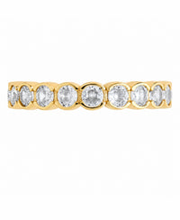Sterling Silver Clear Helene Bezel Eternity Band Ring