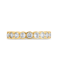 Sterling Silver Clear Helene Bezel Eternity Band Ring