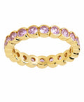 Sterling Silver Light Pink Helene Bezel Eternity Band Ring