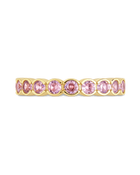 Sterling Silver Light Pink Helene Bezel Eternity Band Ring