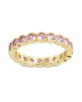 Sterling Silver Light Pink Helene Bezel Eternity Band Ring