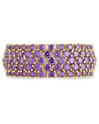Sterling Silver Amethyst CZ Yvonne Ring