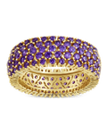 Sterling Silver Amethyst CZ Yvonne Ring