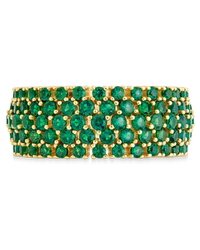 Sterling Silver Emerald CZ Yvonne Ring