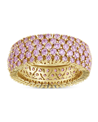 Sterling Silver Light Pink CZ Yvonne Ring