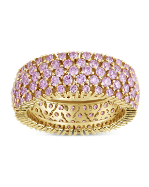 Sterling Silver Light Pink CZ Yvonne Ring