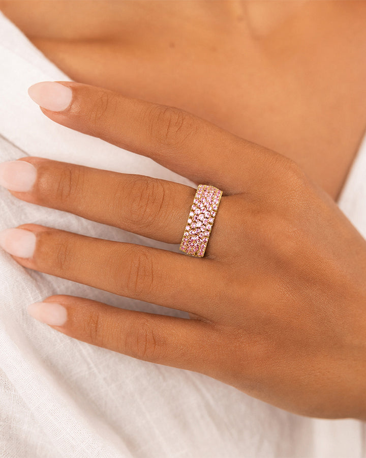 Sterling Silver Light Pink CZ Yvonne Ring
