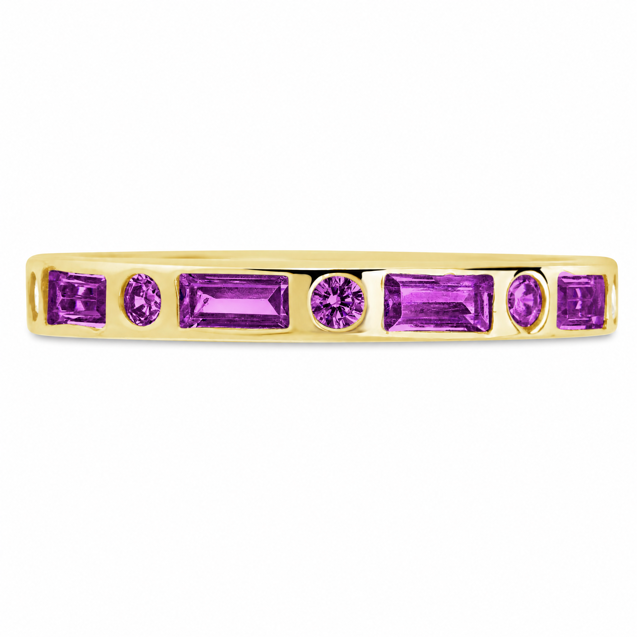 Sterling Silver Amethyst CZ Ethel Ring
