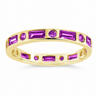 Sterling Silver Amethyst CZ Ethel Ring