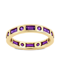 Sterling Silver Amethyst CZ Ethel Ring