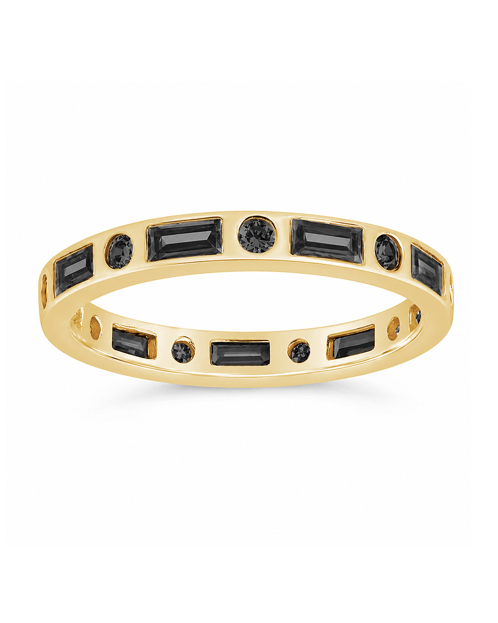 Sterling Silver Black CZ Ethel Ring