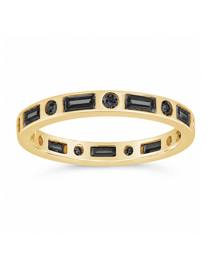 Sterling Silver Black CZ Ethel Ring
