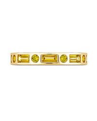 Sterling Silver Canary CZ Ethel Ring