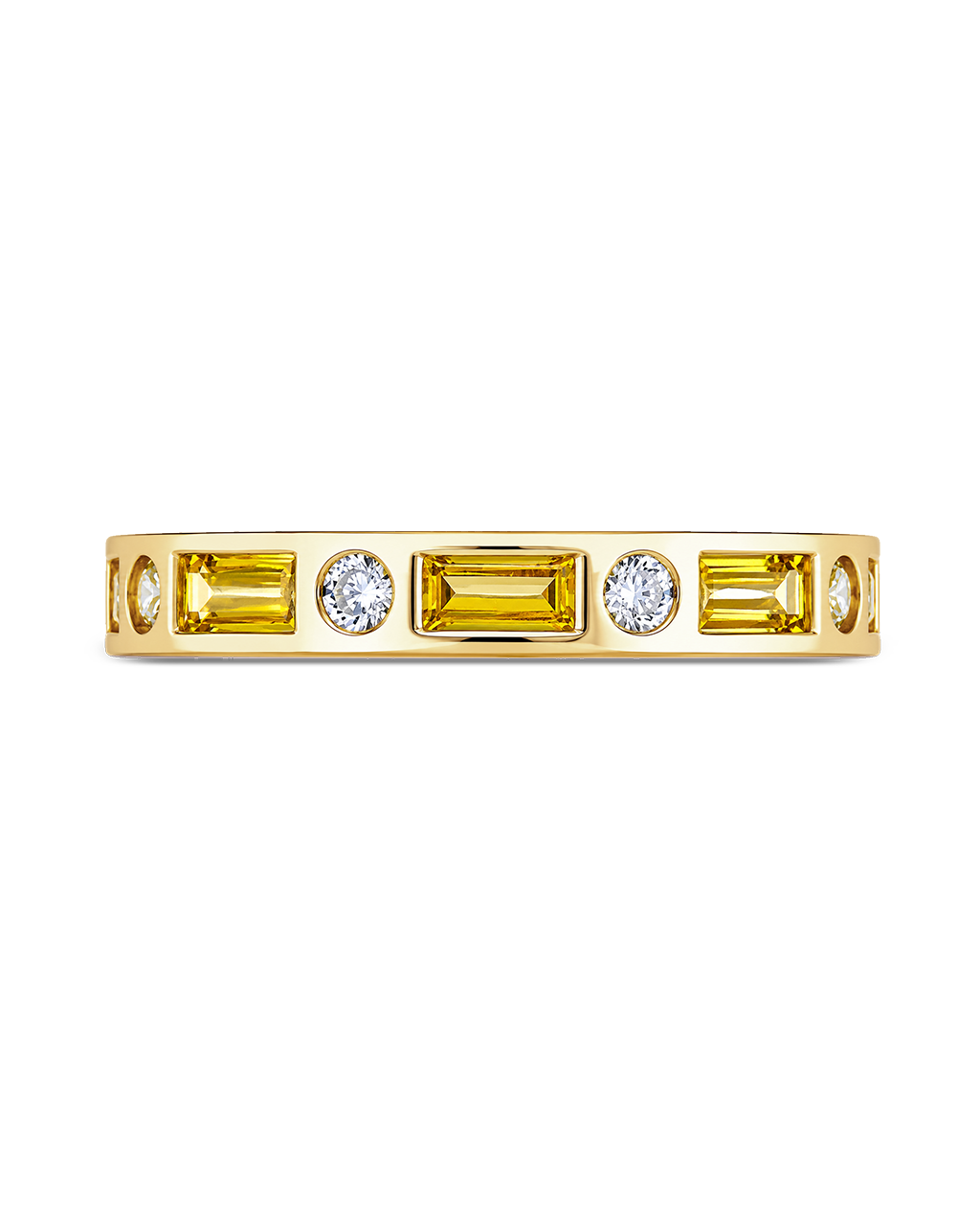 Sterling Silver Canary CZ Ethel Ring
