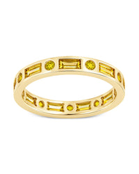 Sterling Silver Canary CZ Ethel Ring