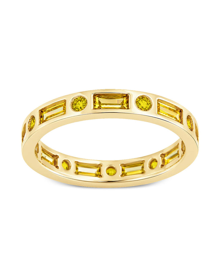 Sterling Silver Canary CZ Ethel Ring