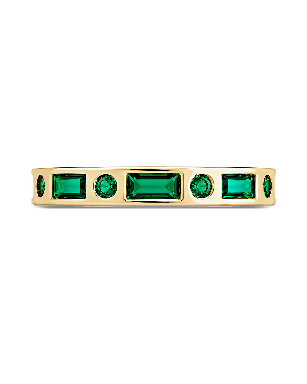 Sterling Silver Emerald CZ Ethel Ring