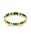 Sterling Silver Emerald CZ Ethel Ring