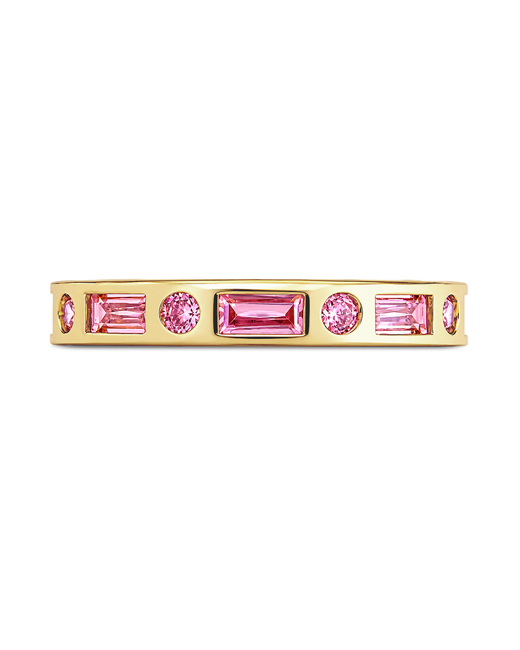 Sterling Silver Light Pink CZ Ethel Ring