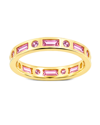 Sterling Silver Light Pink CZ Ethel Ring