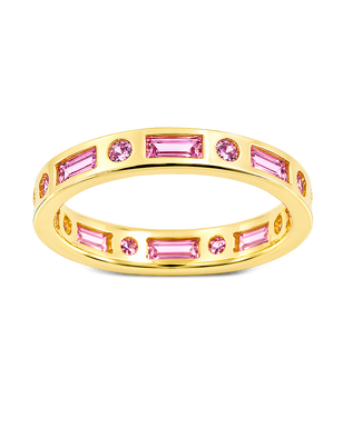 Sterling Silver Light Pink CZ Ethel Ring
